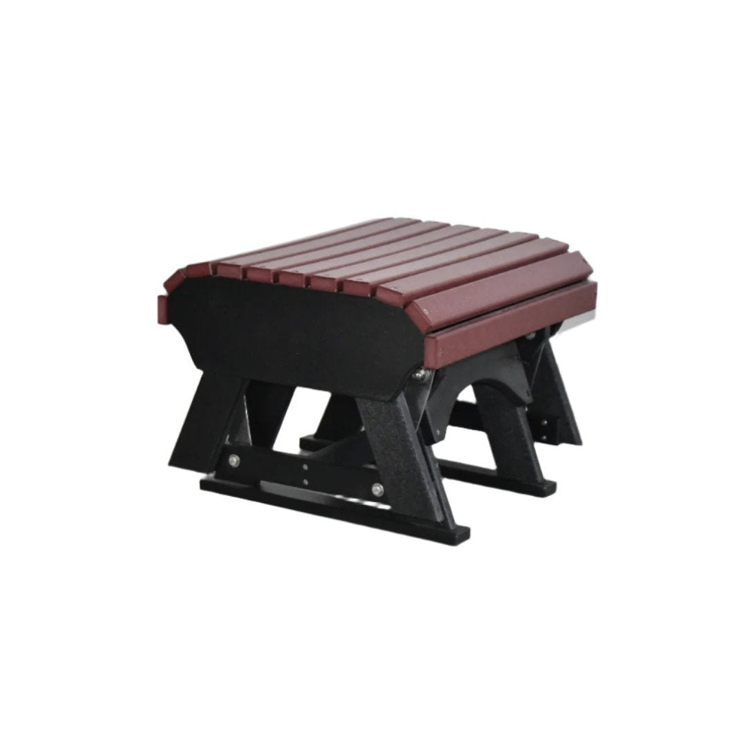 Gliding Ottoman matching Adirondack design in woodgrain finish