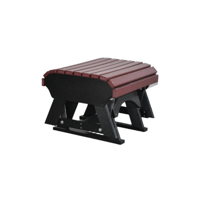 Gliding Ottoman matching Adirondack design in woodgrain finish