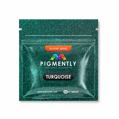 Turquoise glitter epoxy mica powder pigment for resin crafts