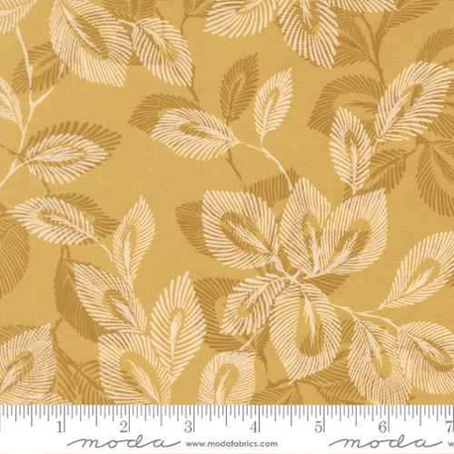 Gold Arabesque Palm Honey floral cotton fabric 44 to 45 inches wide