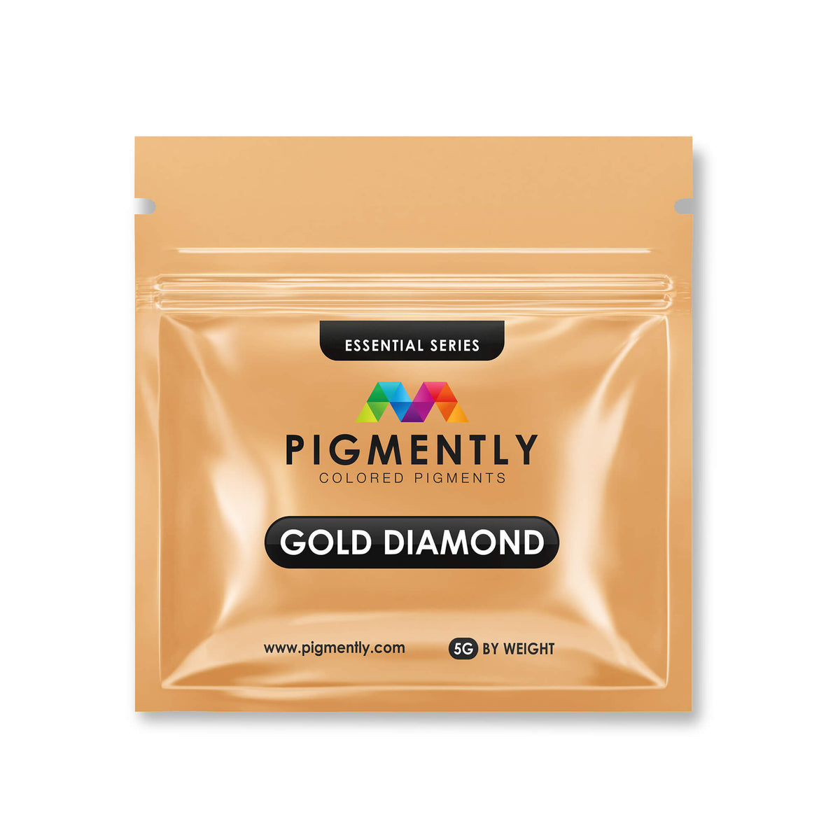 Gold Diamond Epoxy Powder Pigment in vibrant metallic gold color for resin crafts