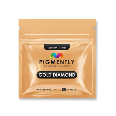 Gold Diamond Epoxy Powder Pigment in vibrant metallic gold color for resin crafts