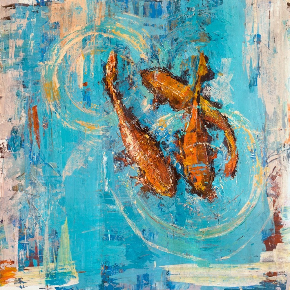 Good Fortune IV Artist Enhanced Canvas Print by John Beard Collection - main product image for Resin Society