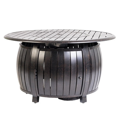 Grand Cooper 44" Round Aluminum Convertible Gas Fire Pit Table by Fire Sense/Balkene Home - main product image for Resin Society