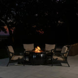 Grand Cooper 44" Round Aluminum Convertible Gas Fire Pit Table by Fire Sense/Balkene Home - product image 2 for Resin Society