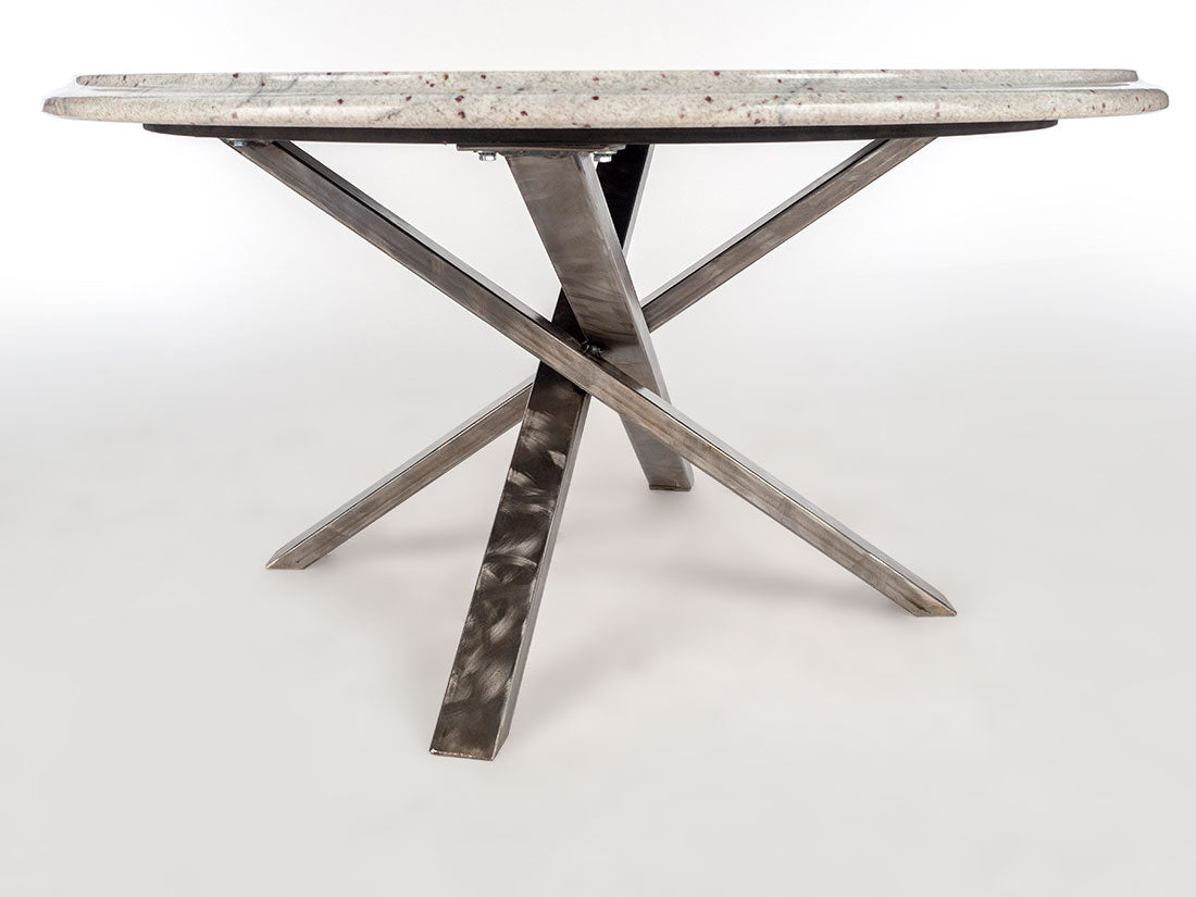 Round Granite Table with Cross Base by Enrico Bartolini - product image 2 for Resin Society