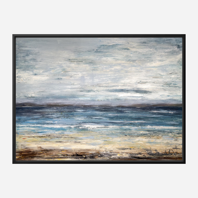 Gray Skies 40x60 Artist Enhanced Canvas Print Black Float Frame by John Beard Collection - main product image for Resin Society