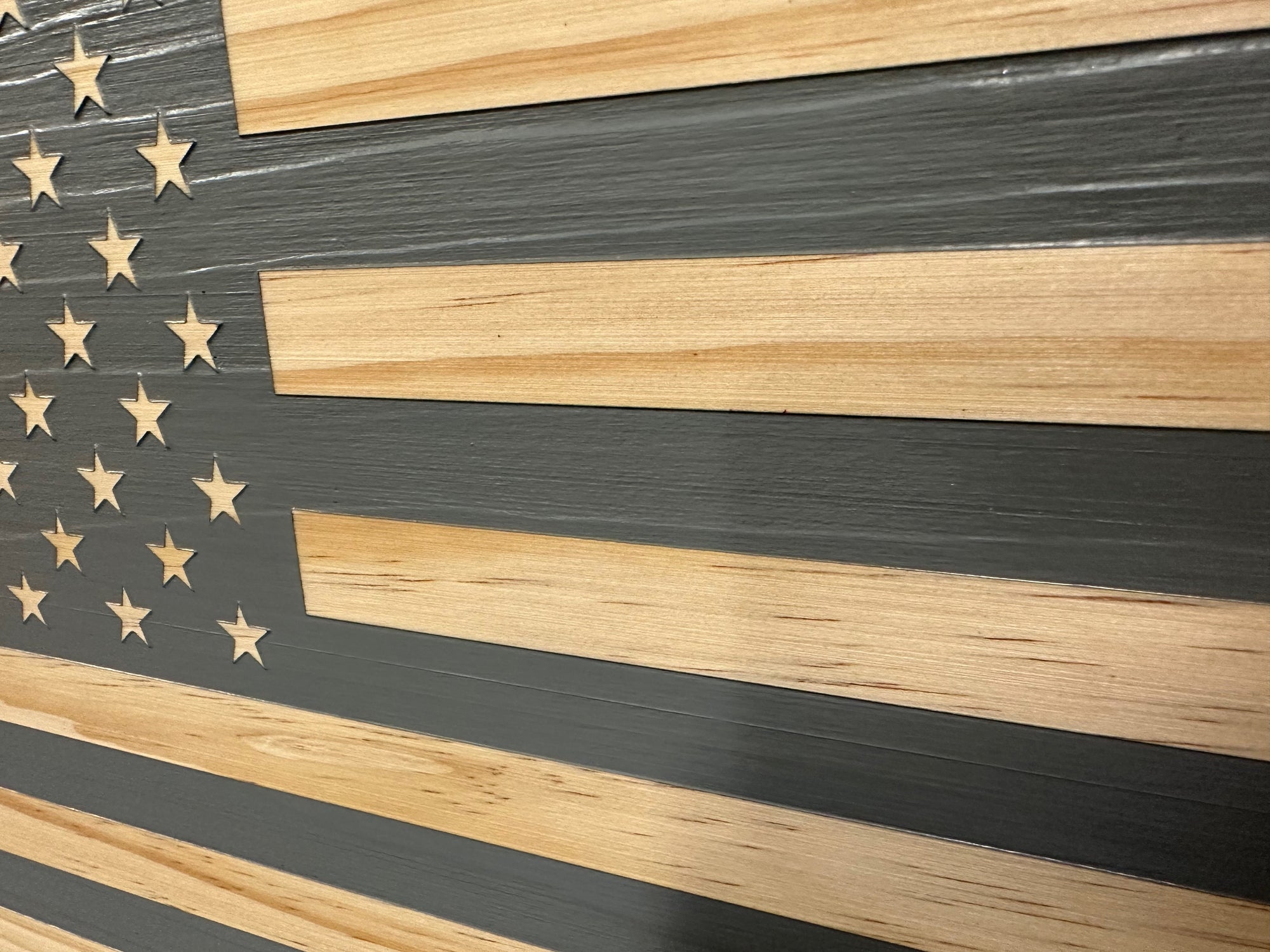 American Flag Decorative & Secure Wall-Mounted Gun Cabinet (Gray) by Bellewood Designs - product image 10 for Resin Society