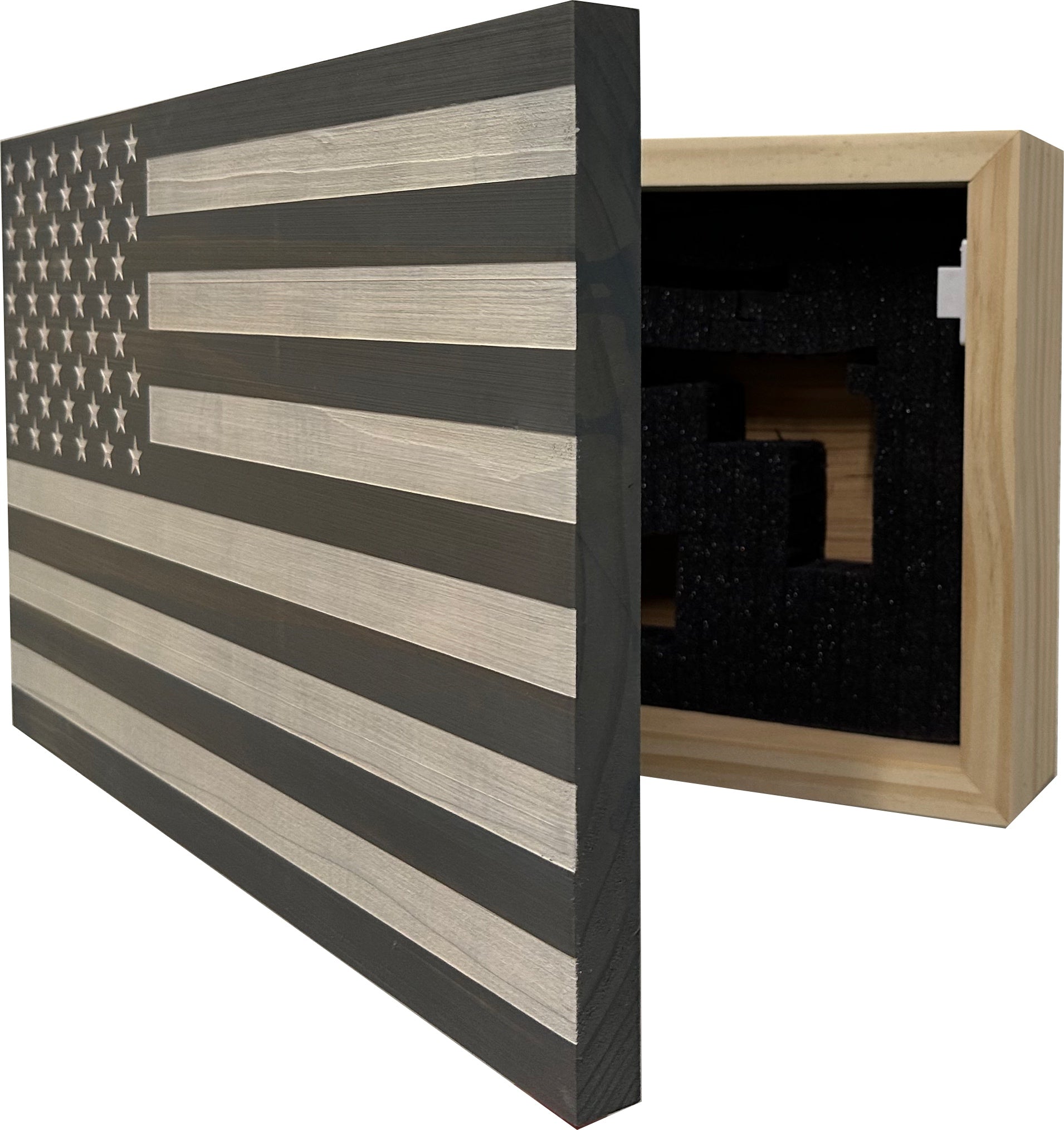 American Flag Decorative & Secure Wall-Mounted Gun Cabinet by Bellewood Designs - product image 5 for Resin Society