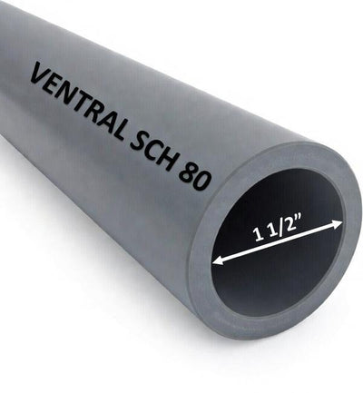 VENTRAL Schedule 80 PVC Pipe 1 1/2 Inch (1.9 OD) by VELOCITY® - main product image for Resin Society