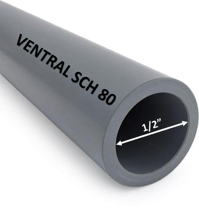 VENTRAL Schedule 80 PVC Pipe - 1/2 in. by VELOCITY® - main product image for Resin Society