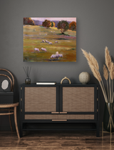Grazing at Sunset Artist Enhanced Canvas Print by John Beard Collection - product image 2 for Resin Society
