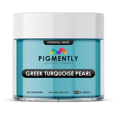 Greek Turquoise Pearl Epoxy Powder Pigment in vibrant turquoise pearl color for resin crafts
