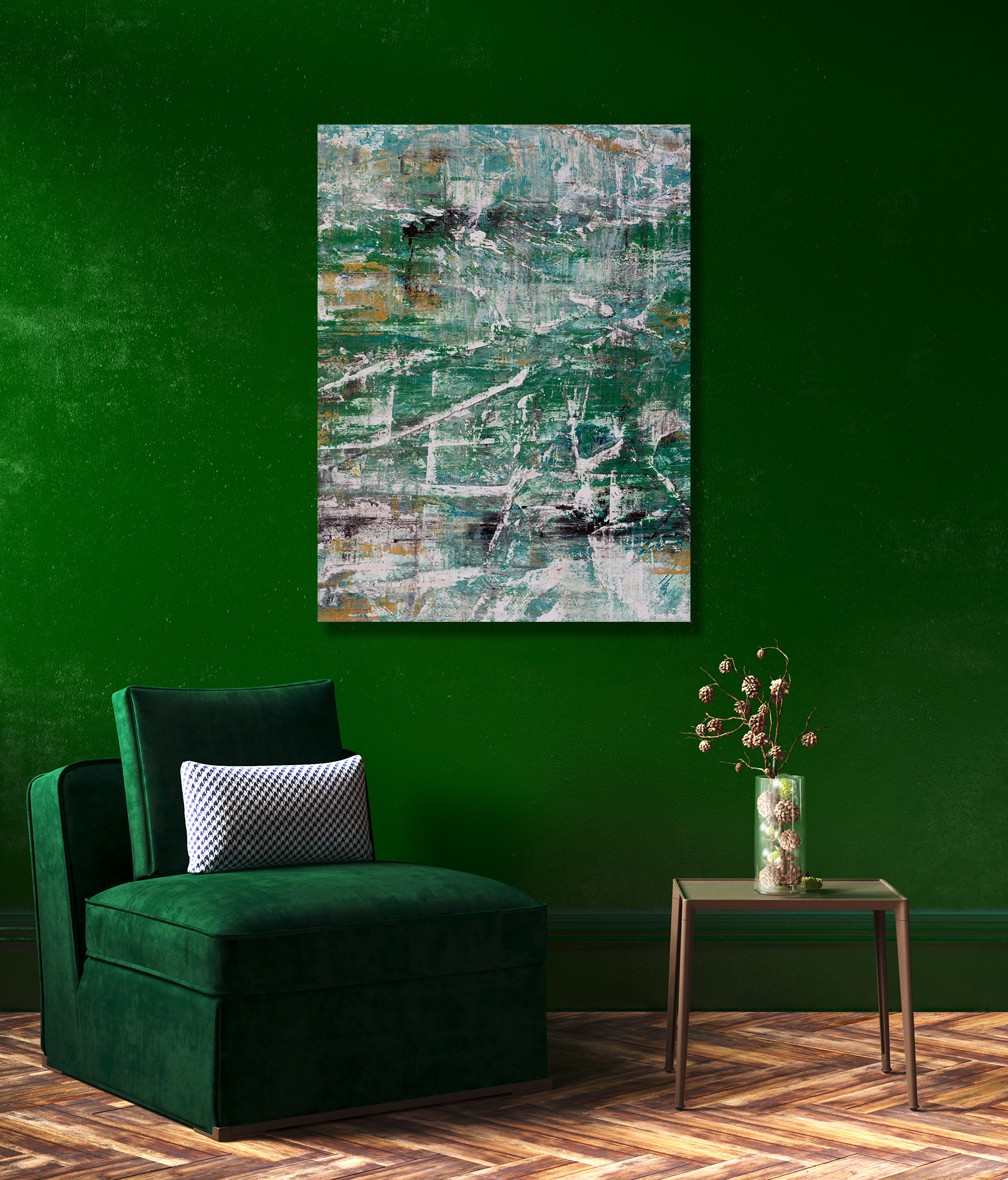 Green Goddess II Artist Enhanced Canvas Print by John Beard Collection - product image 3 for Resin Society