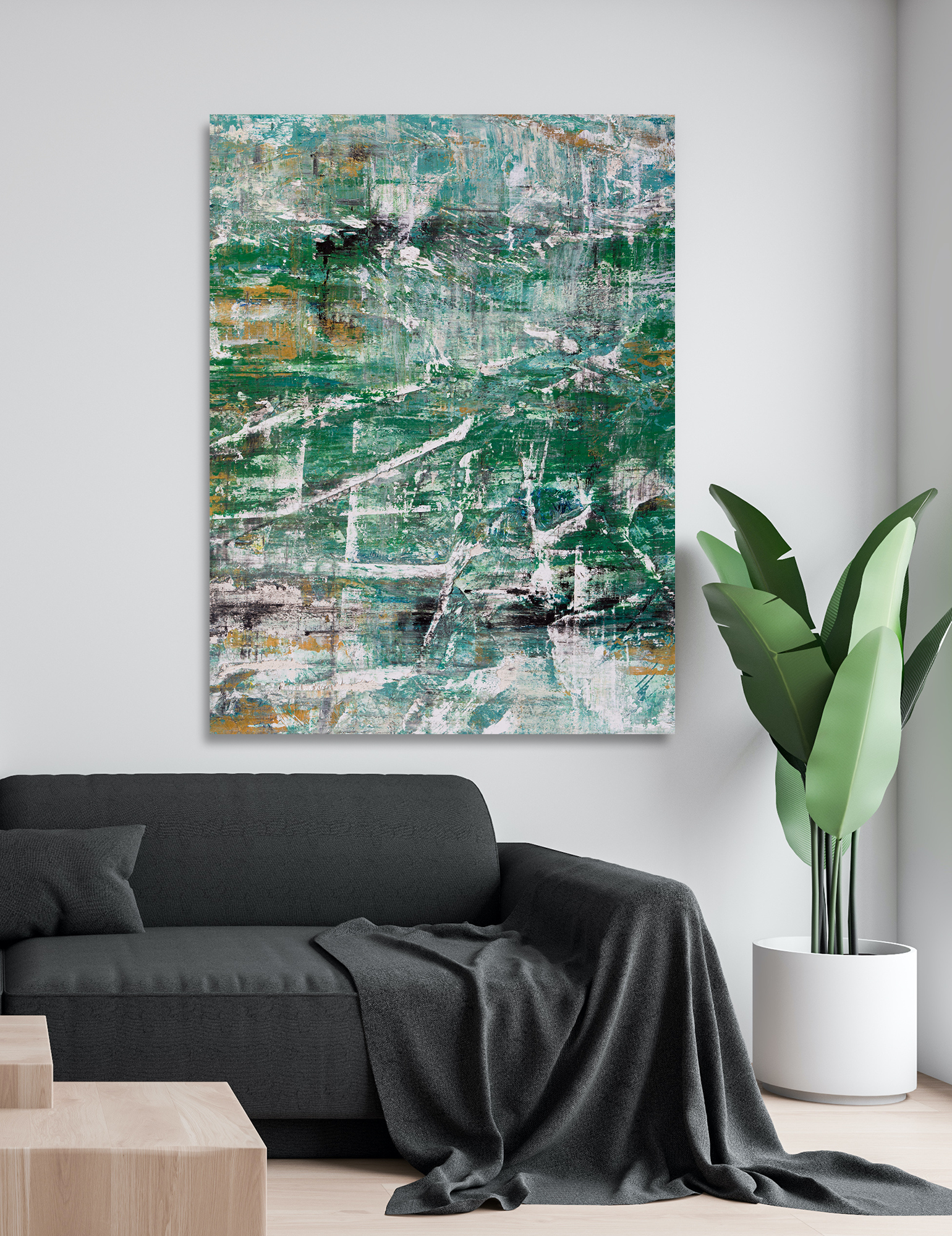 Green Goddess II Artist Enhanced Canvas Print by John Beard Collection - product image 4 for Resin Society
