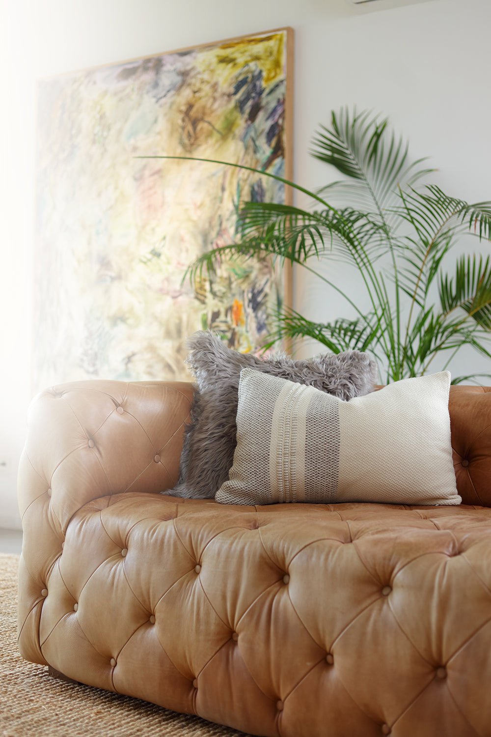 Desert Grey Throw Pillow by Homelosophy