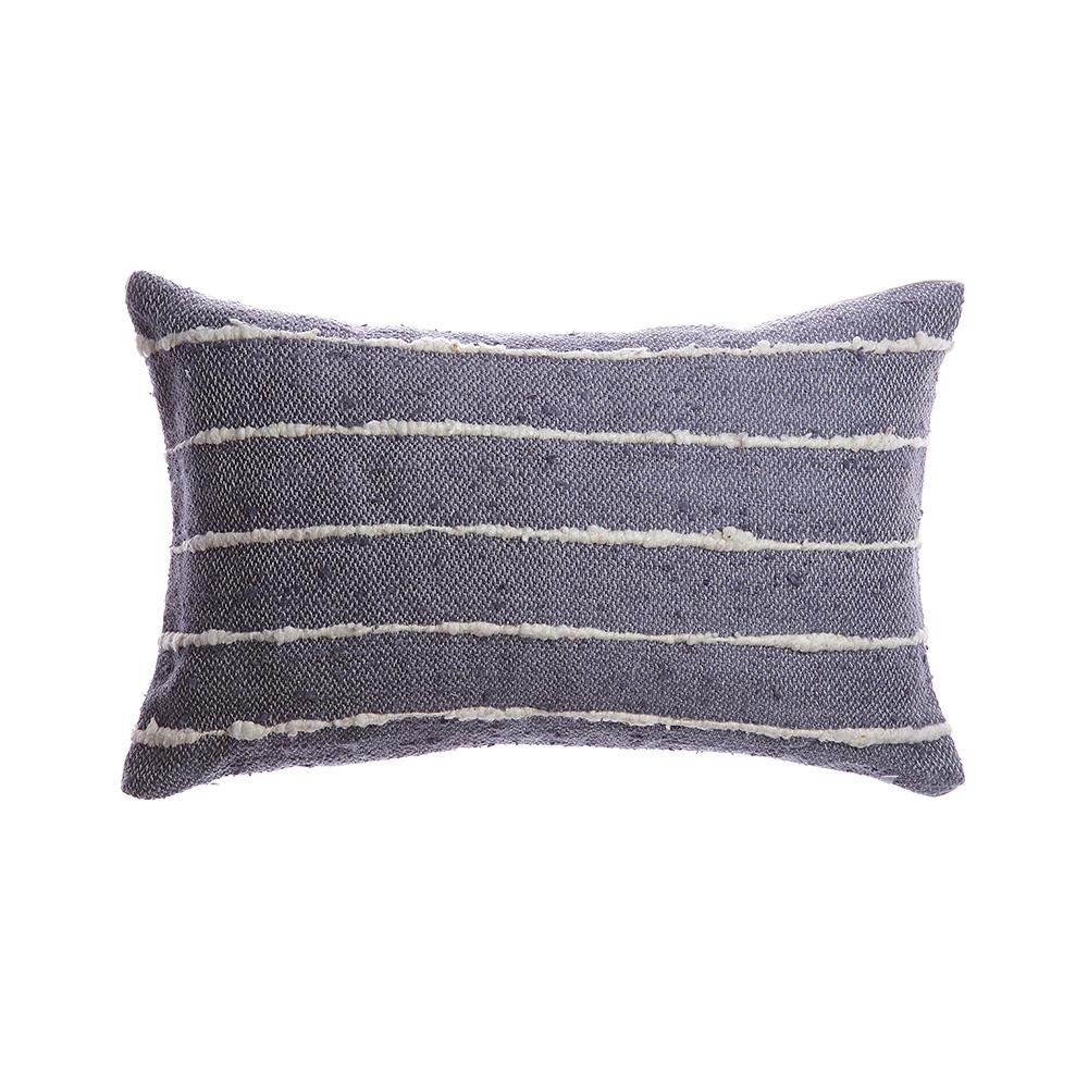 Slate Raw Silk Pillow by Homelosophy