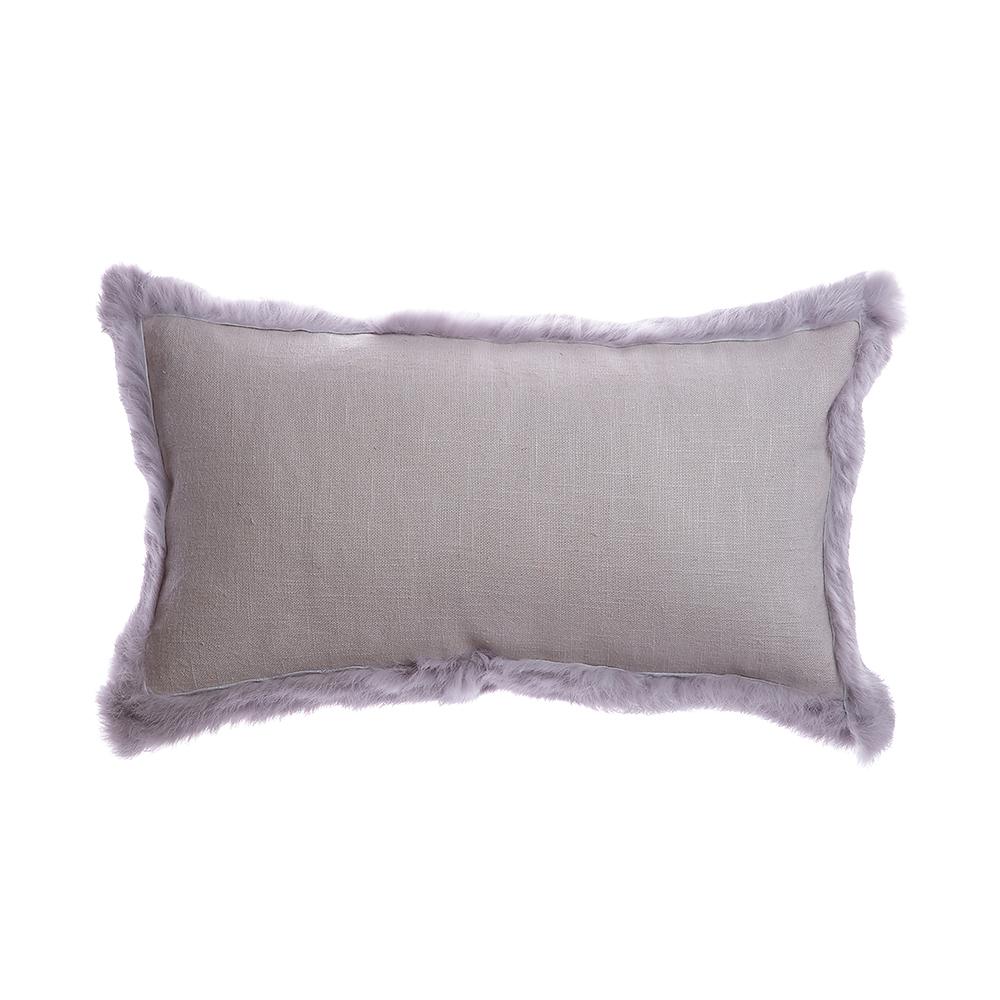 Grey Trim Rabbit Pillow by Homelosophy