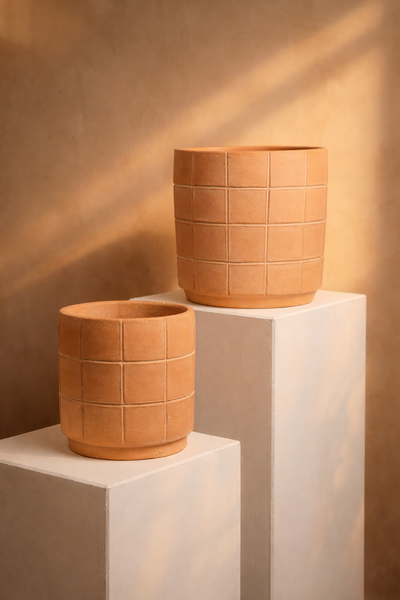 Grid Terracotta Planters by MESO