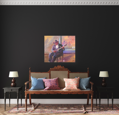 Guitar Player Artist Enhanced Canvas Print by John Beard Collection - product image 3 for Resin Society