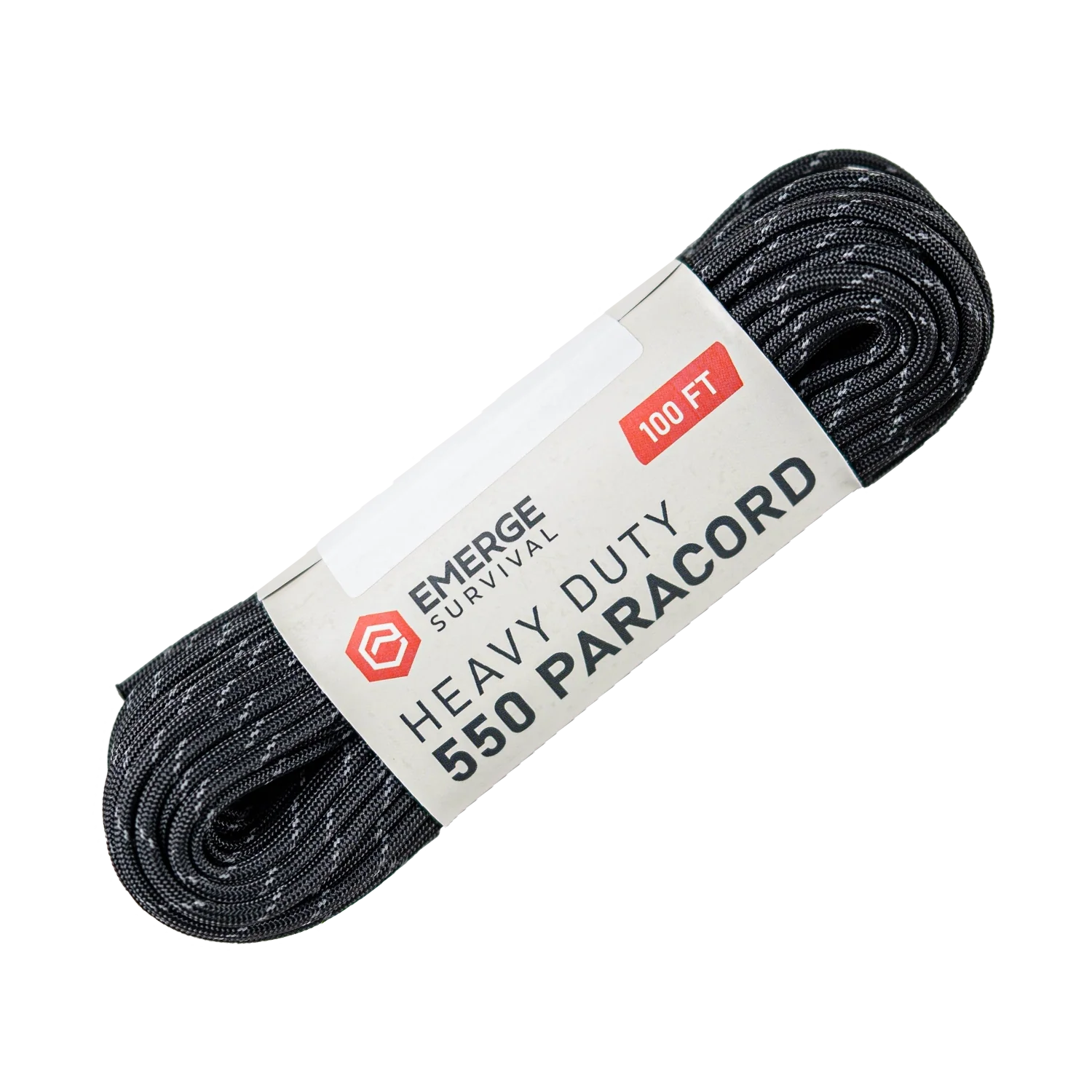 Coiled bundle of heavy duty paracord in olive drab color