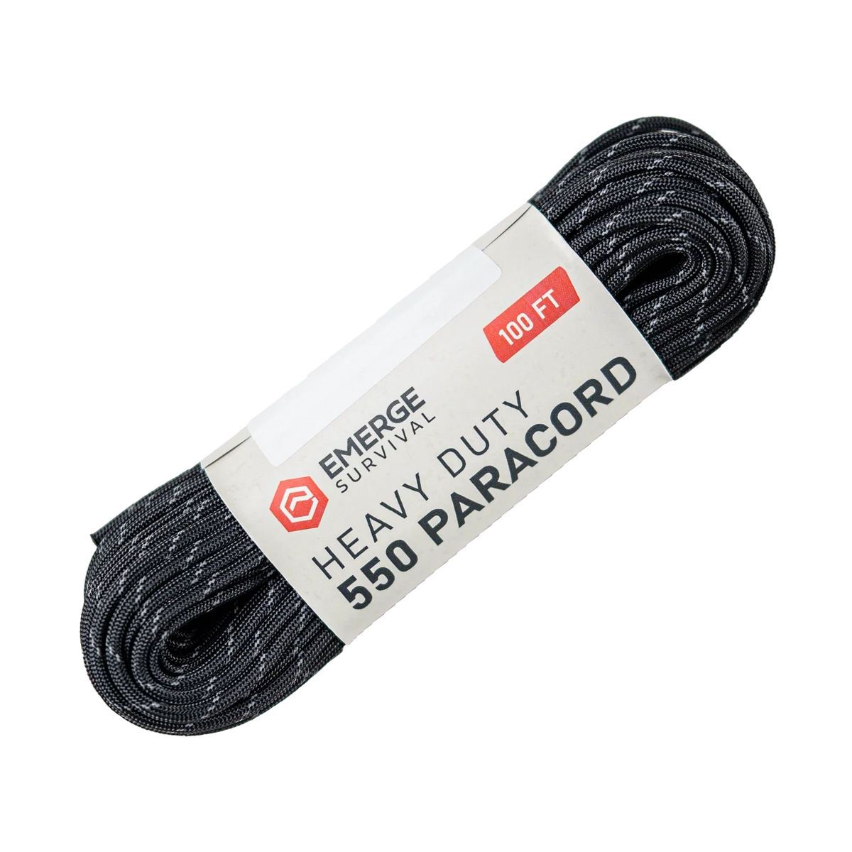 Coiled bundle of heavy duty paracord in olive drab color