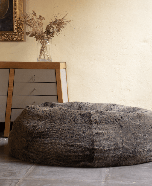Shearling Handmade Pouf by Homelosophy