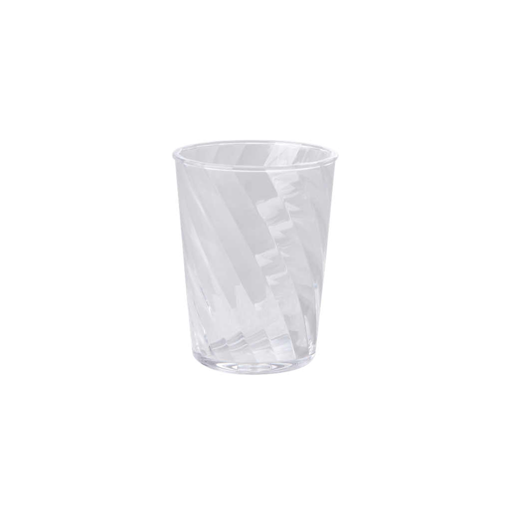 Acrylic Tumbler Glass in Twisted Swirly Design - Clear by Rice By Rice - main product image for Resin Society