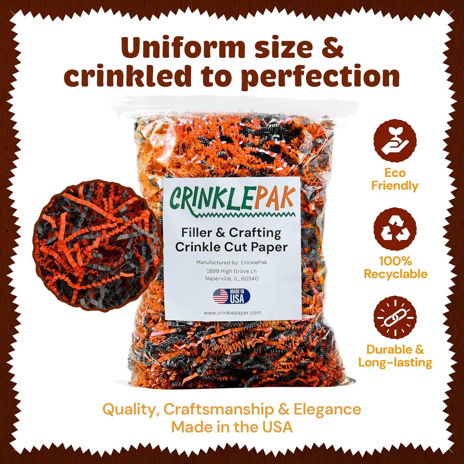 40LB HALLOWEEN CRINKLE PAPER