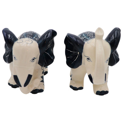 Hand-painted Ceramic Embera and Nyala Elephants - Pair by Ro'Table - product image 7 for Resin Society