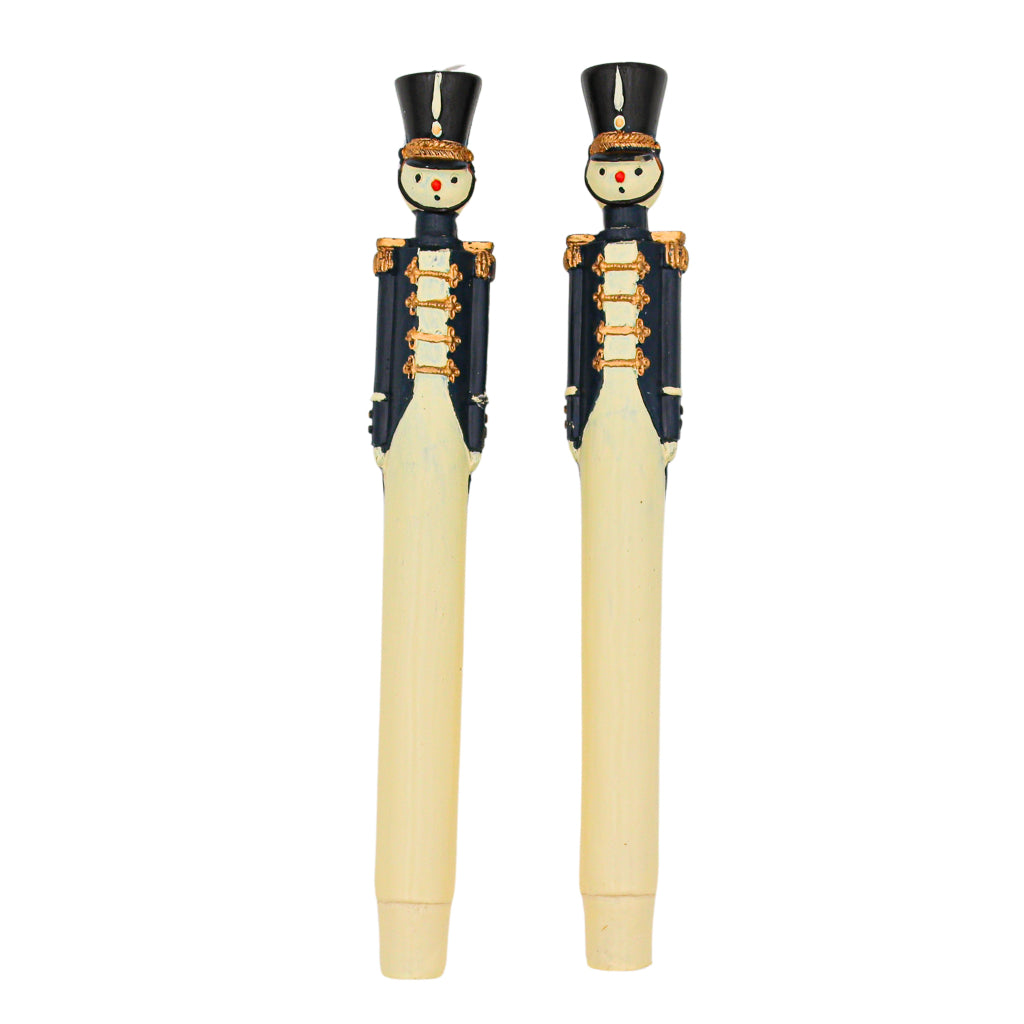 20 Handpainted Navy Blue Royal Guard Candles - Case of 10 packs by Ro'Table - main product image for Resin Society
