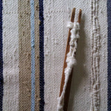 Beige and Ivory Striped Pillow by Homelosophy