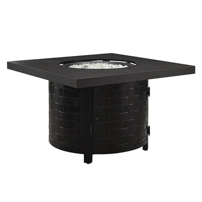 Henley 40" Round Aluminum Basketweave Convertible Gas Fire Pit Table by Fire Sense/Balkene Home - product image 9 for Resin Society