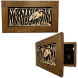 Decorative Gun Safe Heron in Cattails Wall-Mounted Gun Cabinet To by Bellewood Designs - main product image for Resin Society