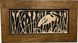 Decorative Gun Safe Heron in Cattails Wall-Mounted Gun Cabinet To by Bellewood Designs - product image 3 for Resin Society