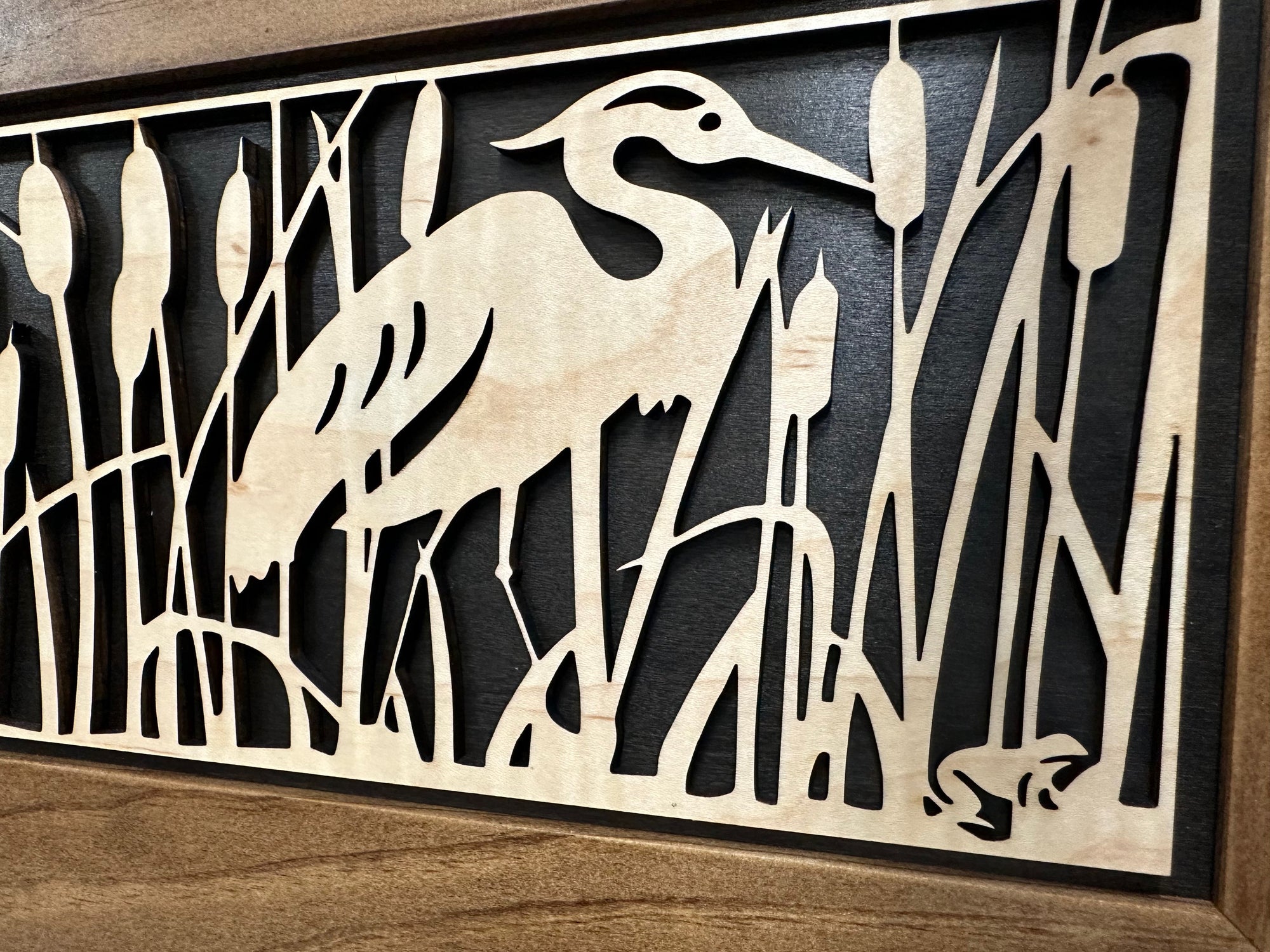 Decorative Gun Safe Heron in Cattails Wall-Mounted Gun Cabinet To by Bellewood Designs - product image 10 for Resin Society