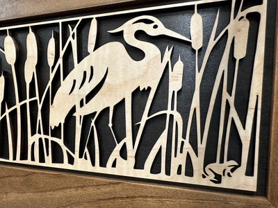 Decorative Gun Safe Heron in Cattails Wall-Mounted Gun Cabinet To by Bellewood Designs - product image 10 for Resin Society