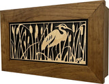 Decorative Gun Safe Heron in Cattails Wall-Mounted Gun Cabinet To by Bellewood Designs - product image 9 for Resin Society