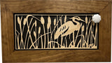 Decorative Gun Safe Heron in Cattails Wall-Mounted Gun Cabinet To by Bellewood Designs - product image 4 for Resin Society