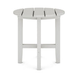 SoPoly 18 inch Classic Round Side Table in Black color