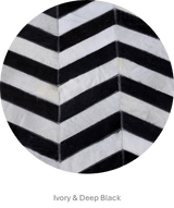 Herringbone Wide – Custom Patchwork Cowhide Rug by Homelosophy