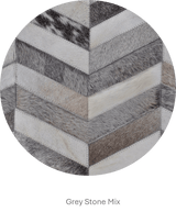 Herringbone Wide – Custom Patchwork Cowhide Rug by Homelosophy