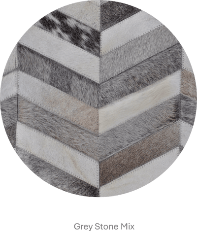 Herringbone Wide – Custom Patchwork Cowhide Rug by Homelosophy