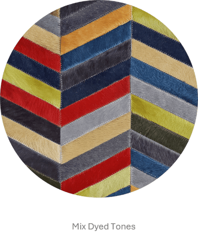 Herringbone Wide – Custom Patchwork Cowhide Rug by Homelosophy