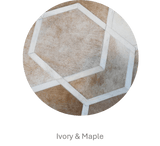Hexagon – Modern Patterned Rug in Organic Hide by Homelosophy