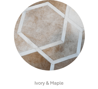 Hexagon – Modern Patterned Rug in Organic Hide by Homelosophy