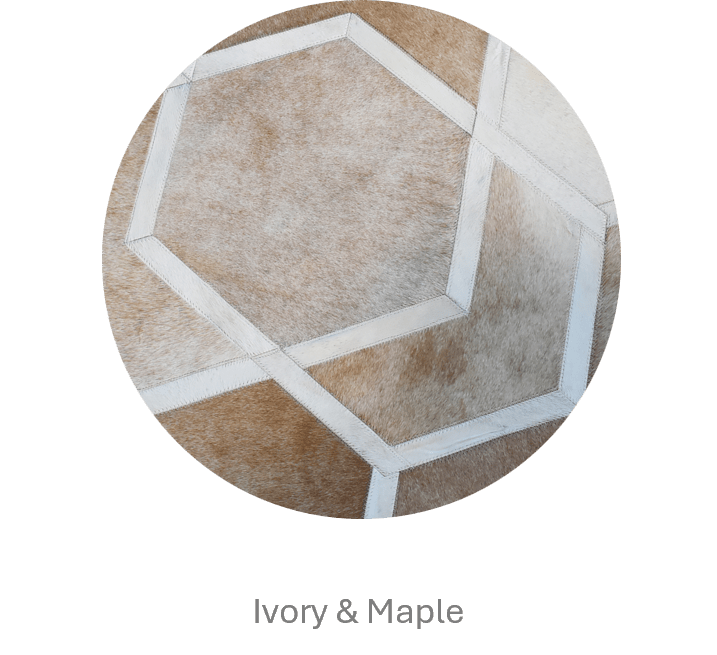 Hexagon – Modern Patterned Rug in Organic Hide by Homelosophy