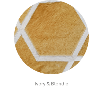 Hexagon – Modern Patterned Rug in Organic Hide by Homelosophy