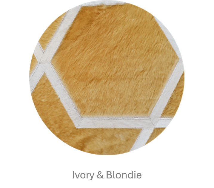 Hexagon – Modern Patterned Rug in Organic Hide by Homelosophy