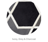 Hexagon – Modern Patterned Rug in Organic Hide by Homelosophy